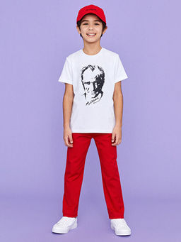 Slim Fit Basic Gabardin Erkek ?ocuk Pantolon