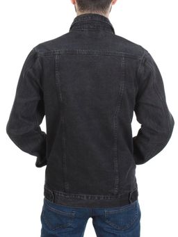 5922 BLACK Куртка джинсовая мужская VH JEANS (80% хлопок, 15% полиамид, 5% спандекс) - Фабричный китай фото 5