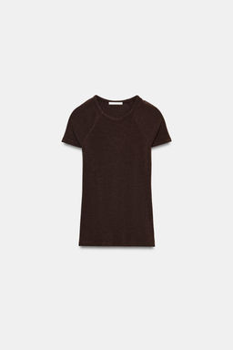 RAGLAN SHORT SLEEVE T-SHIRT - Zara фото 6
