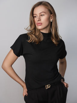 Футболка женская блузка КФ103 Черный от фабрики Спортсоло