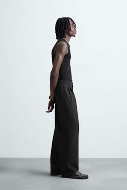 FLOWING WIDE-LEG PLEATED TROUSERS - Zara фото 4