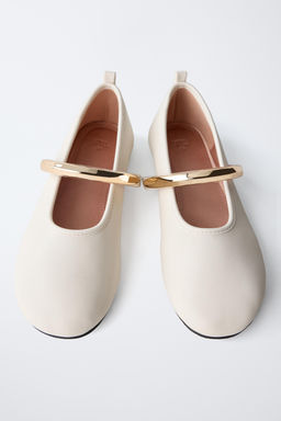 BALLERINA SHOES WITH METAL STRAP - Zara фото 4