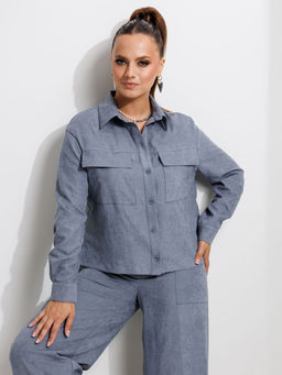 Костюм Galean Style 985-Р серо-голубой