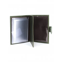 Обложка для авто+паспорт-Croco-ВП-1021 с хляст, натуральная кожа зеленый тем пулл-ап (205) 263967  фото 3