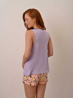 Пижама Indefini 5265TBP бамбук с хлопком лавандовый  фото 4