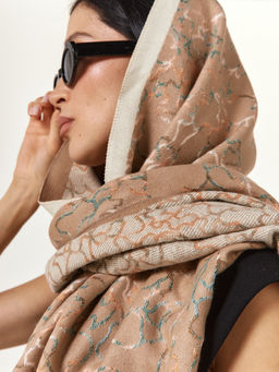 в составе ШЕРСТЬ и КАШЕМИР Большой, мягкий, теплый двусторонний палантин. - Tantino фото 14