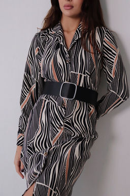 Платье-рубашка с английским воротником принт - Martichelli фото 223