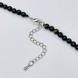 Колье из золотистого Обсидиана со вставкой 42 см +