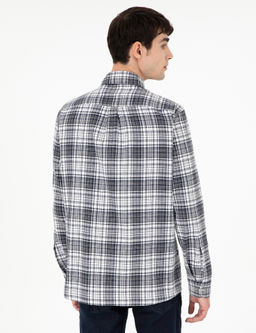 Lacivert Regular Fit Uzun Kollu G_mlek