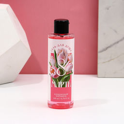 Гель для душа С 8 Марта!, 200 мл, аромат клубничной карамели, Чистое счастье