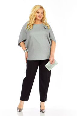 Костюм Элль стиль 2436 серый/черный фото 7