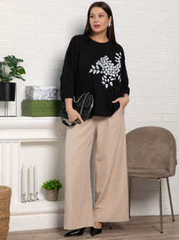 Блуза Ромашка (черная) Б15384-24М