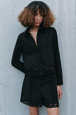 ZW COLLECTION CROCHET BERMUDA SHORTS