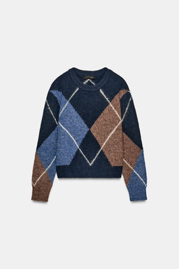 ARGYLE KNIT JUMPER - Zara фото 7