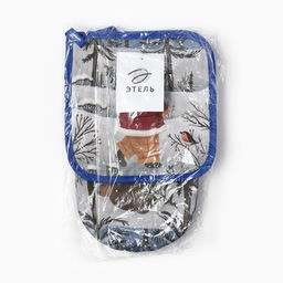 Набор кухонный Этель Forest bear варежка 15?28 см, прихватка 19?19 см,100%хл