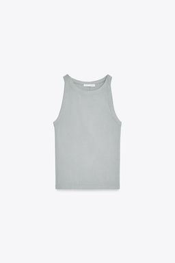 FADED-EFFECT HALTER TOP - Zara фото 17
