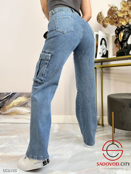 Женские джинсы карго с накладными карманами - Bruno фото 2