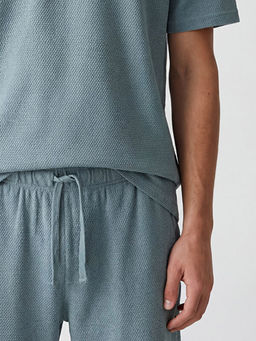 Standart Kal?p Florida Bask?l? Erkek ?ortlu Pijama Tak?m?