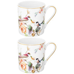 Набор кружек 2 пр. 200 мл 10,5*7,5*7,8 см "Певчие птички" NEW BONE CHINA, фарфор