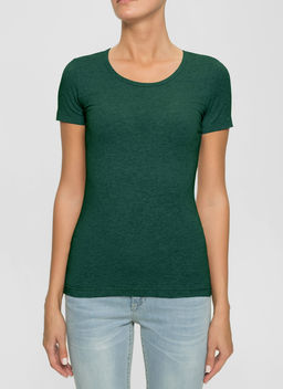 DEA MIA ФУФАЙКА ЖЕНСКАЯ 5601 (с круглым вырезом, меланж) Т.ЗЕЛЕНЫЙ МЕЛАНЖ