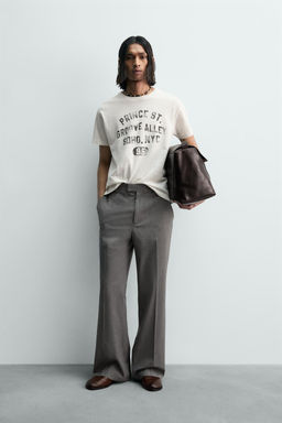 BOXY FIT FADED SLOGAN T-SHIRT