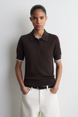 POLO DE MEZCLA DE LANA DE MANGA CORTA - H&m фото 4