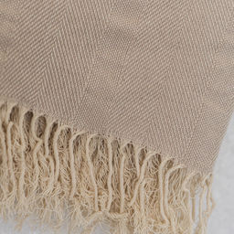 Плед хлопковый 140х200 бежевый
