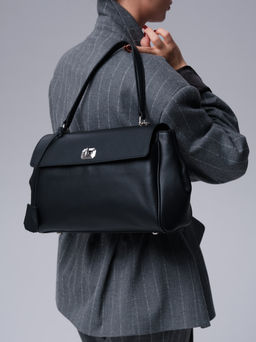 Кожаная сумка Nadi DBR 31356 черный фото 3