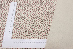 Теплый хлопок Дарья - цветочки цв.коричневая брусника, ш.1.5м, хлопок-100%, 150гр/м.кв - Купава фото 2