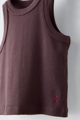 RIBBED RACERBACK TOP - Zara фото 6