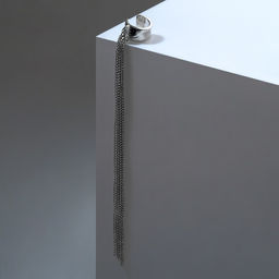 Серьга Кафф 4 цепочки, цвет серебро - Queen fair фото 2