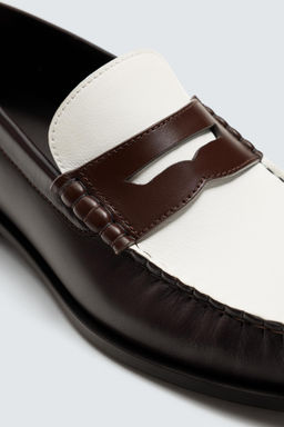 LEATHER PENNY LOAFERS - Zara фото 10