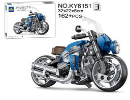 Конструктор "KAZI" 162 дет. "Байк серо-синий" (KY6151-3) в коробке (р)