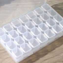 Органайзер для хранения RICCO, пластик, 28 ячеек, 17.5×11×2.8 см, прозрачный