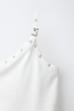 TOP ASIM?TRICO HEBILLAS / Blanco - Zara фото 3