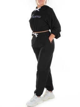 303-1 BLACK Спортивный костюм женский (100% хлопок) - Fashion фото 4