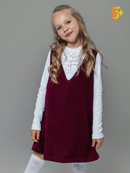 Сарафан Дина, цвет Вишня, 78%х/б, 16%ПЭ, 6%лайкра