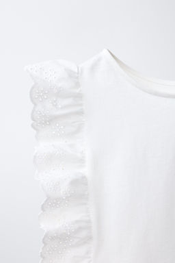CAMISETA BORDADO SUIZO / Blanco