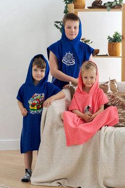 Халат детский Пончо синий якорь - Амадэль фото 3