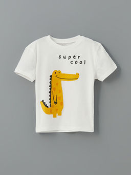 Timsah Bask?l? Erkek ?ocuk Ti??rt ve Pantolon 2li