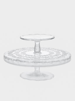 Подставка для торта Magistro «Цветочки», 29×23 см, на ножке, с крышкой-клош, стекло, прозрачная