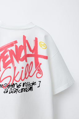 CAMISETA ESTAMPADO GRAFFITI / Blanco - Zara фото 4