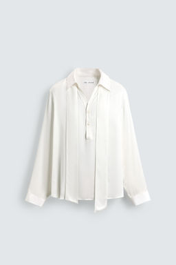 FLOWING SHIRT WITH TIED DETAIL - Zara фото 6