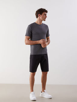 Bisiklet Yaka K?sa Kollu Erkek Dokulu Ti??rt