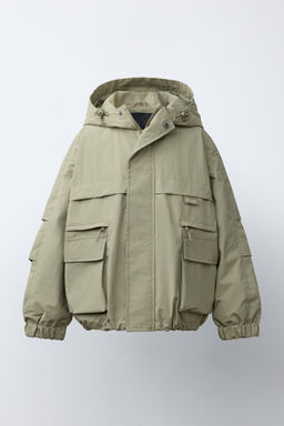 PARKA CORTA BOLSILLOS / Khaki - Zara фото 5
