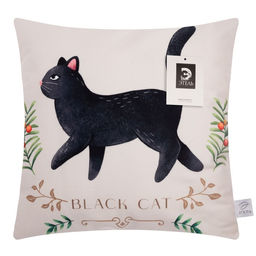 Чехол на подушку Этель Black cat 40х40 см, 100% п/э, велюр  фото 5