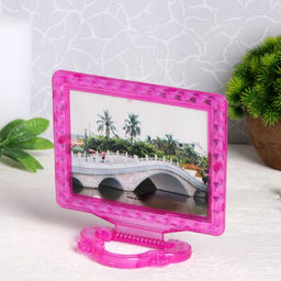 Зеркало настольное - подвесное, с рамкой под фотографию, зеркальная поверхность 11 9 см, цвет МИКС - Queen fair фото 4