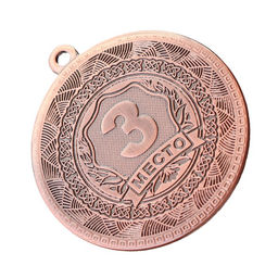 Цена за 2 шт. Медаль призовая «3 место» бронза 198, d=5 см, без ленты