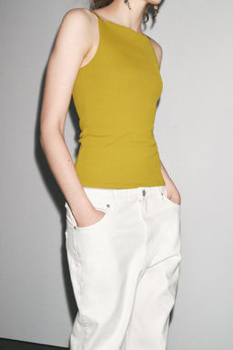 RIB TOP WITH POLYAMIDE STRAPS - Zara фото 10