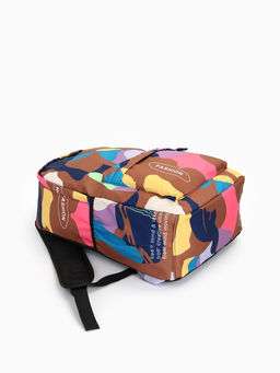 Рюкзак школьный на молнии, с карманами, с абстрактным рисунком, размер 30?13?42 см, с принтом, чёрный